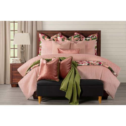Smithsonian Pleated Velvet Pink Duvet Cover Set Wayfair